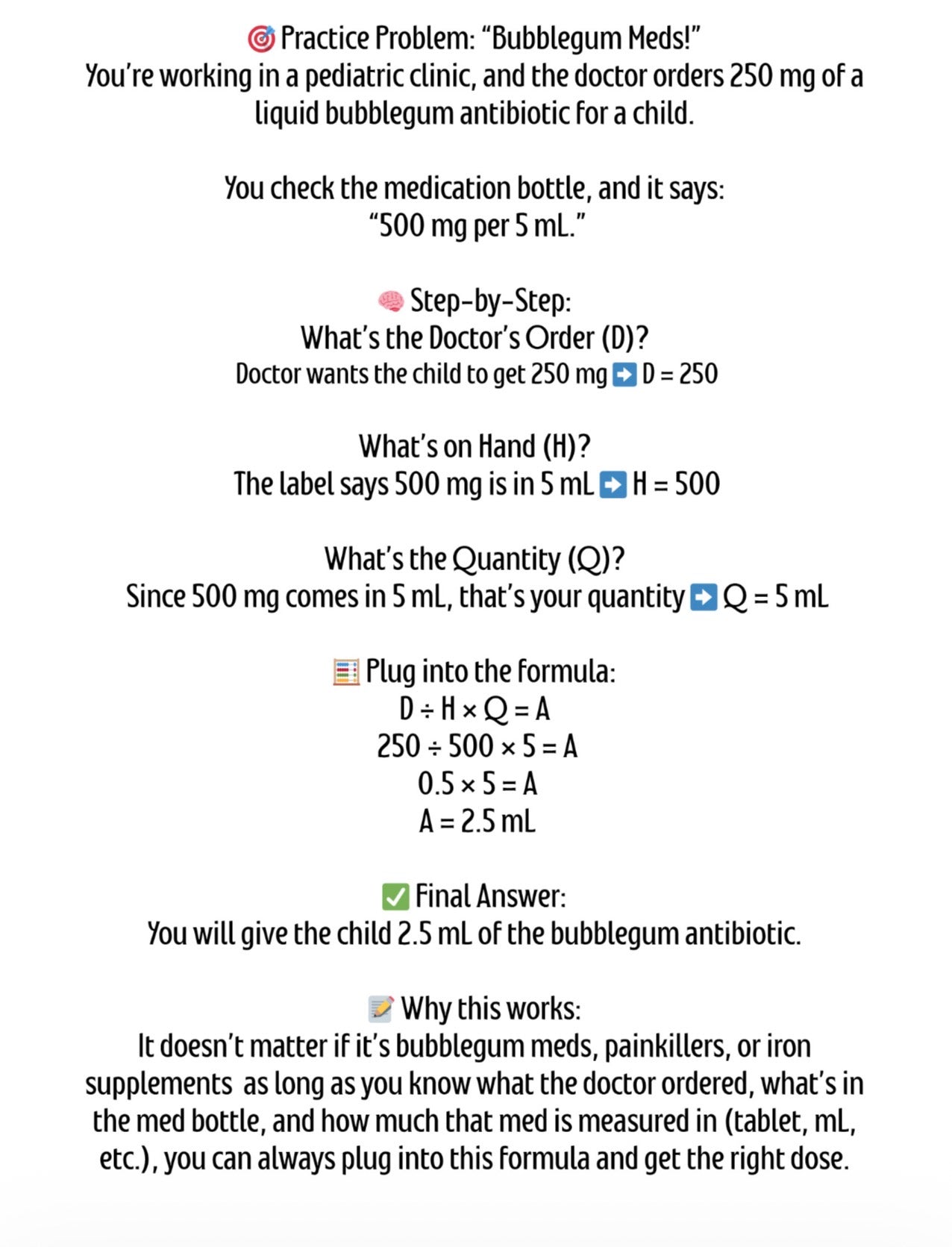 Med Math made Short & Sweet